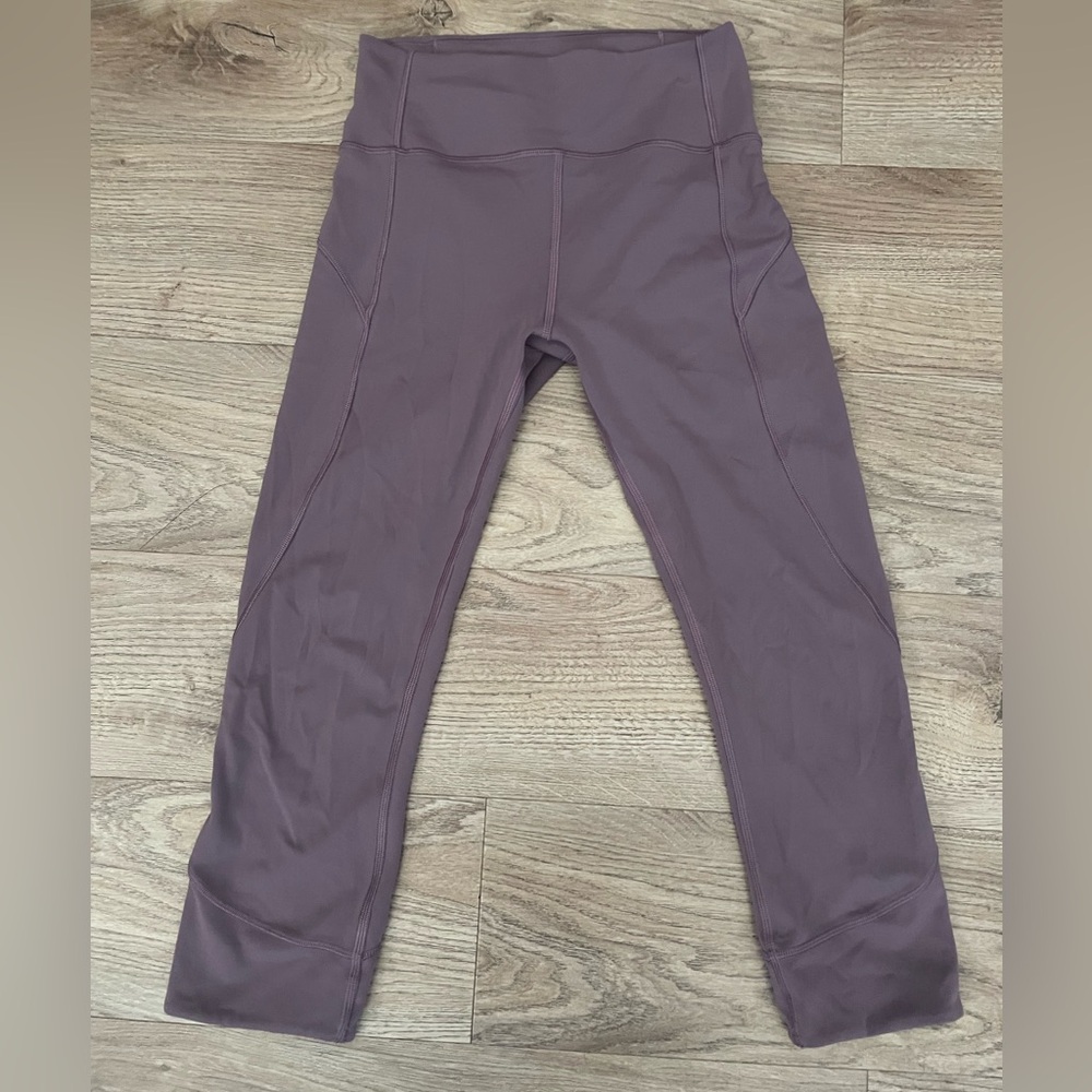 Lululemon cropped purple Leggings